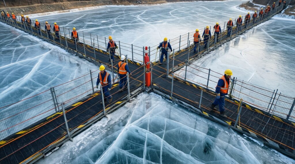 Закулисье арены: ледовая бригада, свет, звук и те, кто обеспечивает шоу - иллюстрация